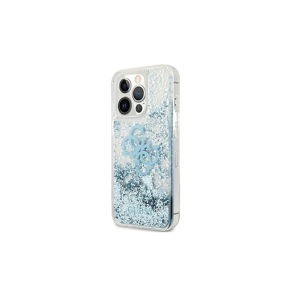 Guess case for iPhone 13 6,1" GUHCP13MLG4GBL blue hard case 4G Big Liquid Glitter hind ja info | Telefoni kaaned, ümbrised | kaup24.ee