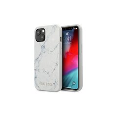 Guess case for iPhone 13 Mini 5,4'' GUHCP13SPCUMAWH white hard case Marble hind ja info | Telefoni kaaned, ümbrised | kaup24.ee