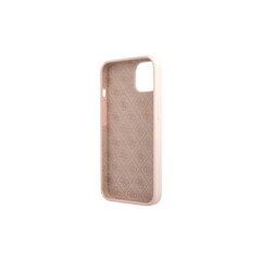 Чехол Guess для iPhone 13 6,1" GUHMP13MLSLMGLP light pink hard case Silicone Script Gold Logo Magsafe цена и информация | Чехлы для телефонов | kaup24.ee