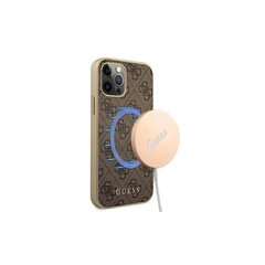 Guess case for iPhone 13 6,1" GUHMP13MG4GB brown hard case 4G Collection Magsafe hind ja info | Telefoni kaaned, ümbrised | kaup24.ee