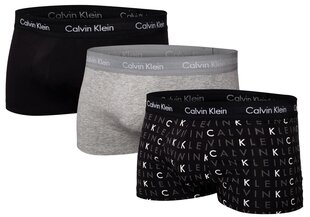 Meeste aluspüksid Calvin Klein, 3 paari, mustad/hallid U2664G YKS 44860 цена и информация | Мужские трусы | kaup24.ee