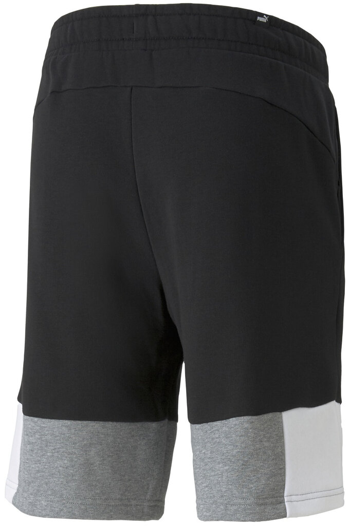 Puma Lühikesed Püksid Ess+ Block Shorts Black White Grey 847429 01 847429 01/L цена и информация | Meeste spordiriided | kaup24.ee