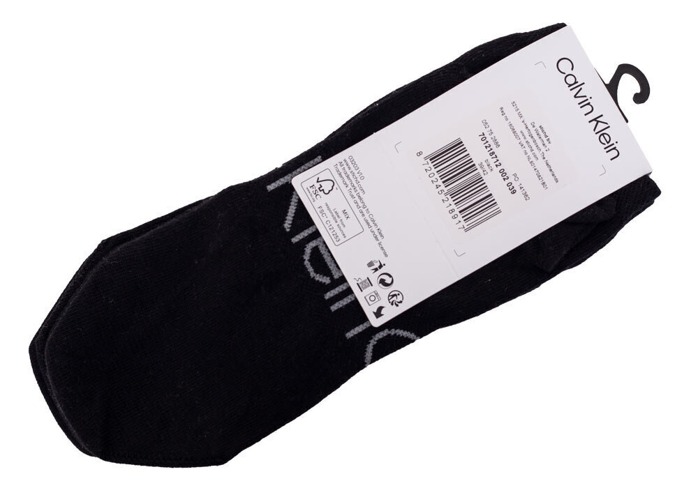 Meeste sokid Calvin Klein 2 paari, mustad 701218712 002 44542 цена и информация | Meeste sokid | kaup24.ee