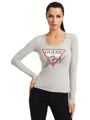 Женская футболка Guess LS CN ICON TEE, серая W2RI19J1311 LHY 42786 цена и информация | Женские блузки, рубашки | kaup24.ee