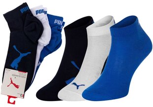 Носки Puma, 3 пары, черные/белые/синие 907961 03 42668 цена и информация | Носки, колготки для мальчиков | kaup24.ee