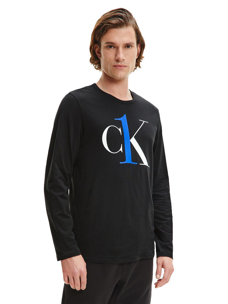 Meeste T-särk Calvin Klein S/S CREW NECK L/S, must, 000NM2017E WK8 42547 hind ja info | Meeste T-särgid | kaup24.ee