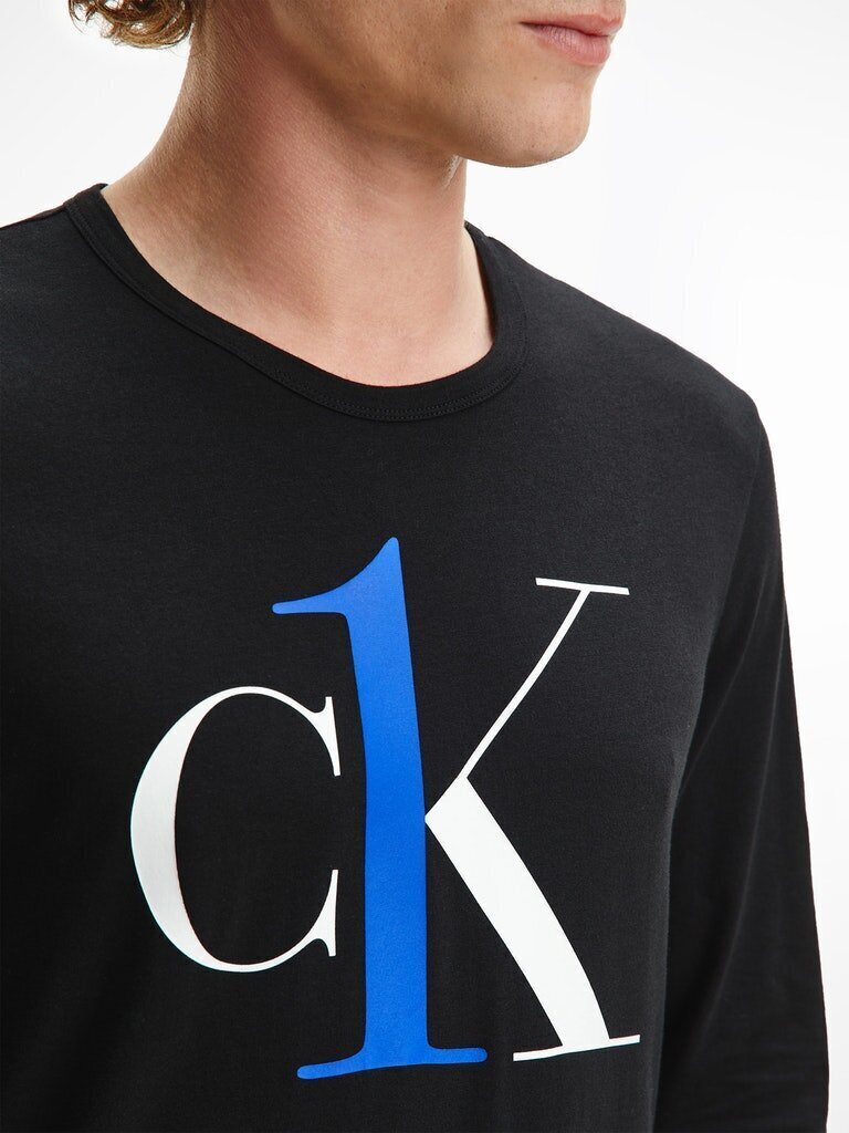 Meeste T-särk Calvin Klein S/S CREW NECK L/S, must, 000NM2017E WK8 42547 hind ja info | Meeste T-särgid | kaup24.ee