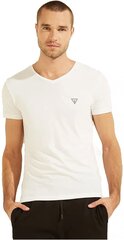 Мужская футболка Guess CALEB HERO V NECK S, белая U97M01JR003 БЕЛАЯ A009 43185 цена и информация | Meeste T-särgid | kaup24.ee