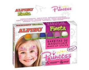 Мелки для грима Alpino Fiesta Princess, 6 цветов цена и информация | Карнавальные костюмы | kaup24.ee