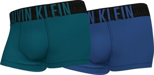 Meeste aluspüksid Calvin Klein 2 paari, LOW RISE TRUNK, sinine/roheline 000NB2599A W3G 45026 hind ja info | Meeste aluspesu | kaup24.ee