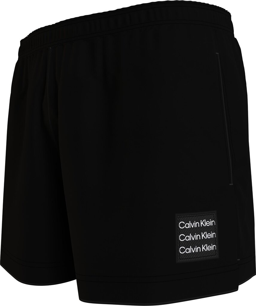 Meeste ujumispüksid Calvin Klein MEDIUM DRAWSTRING, must KM0KM00712 BEH 45165 hind ja info | Meeste lühikesed püksid | kaup24.ee