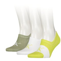 Naiste sokid Calvin Klein 3 paari, roheline sidrun / valge / oliiv 701218919 003 44562 hind ja info | Naiste sokid | kaup24.ee