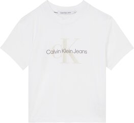 Calvin Klein naiste T-särk T-SHIRT SEASONAL MONOGRAM BABY TEE WHITE J20J218852 YAF 43793 hind ja info | Naiste T-särgid | kaup24.ee