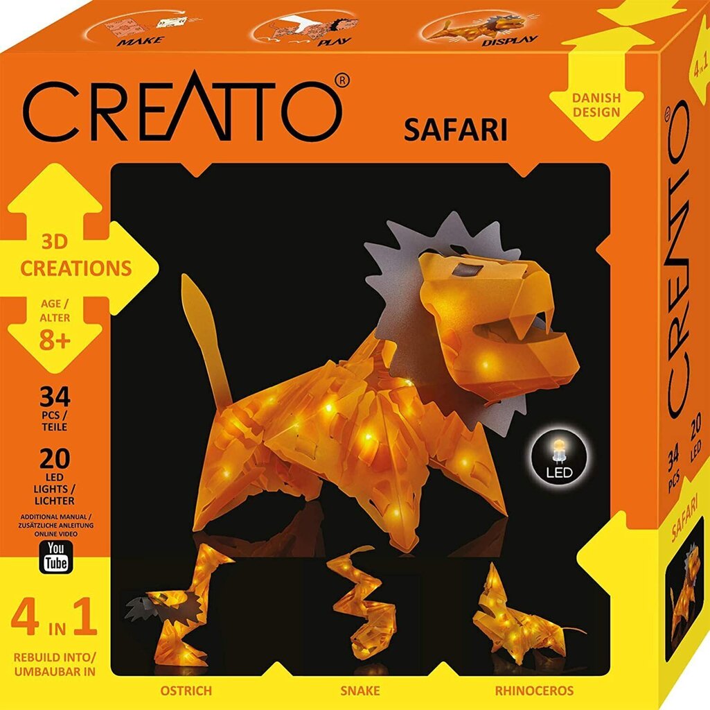 Loominguline komplekt Creatto Safari, 8+ aastat hind ja info | Arendavad mänguasjad | kaup24.ee