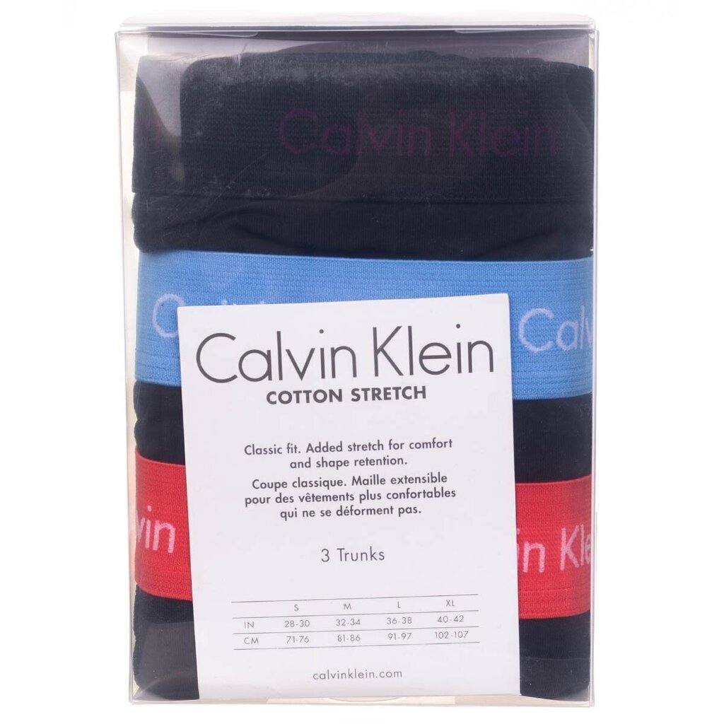 Meeste aluspüksid Calvin Klein TRUNK 3PK, 3 paari, mustad 0000U2662G WIC 42823 hind ja info | Meeste aluspesu | kaup24.ee