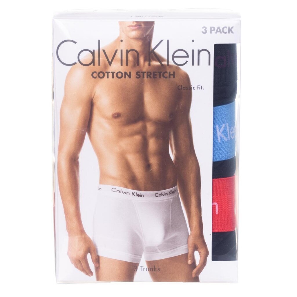 Meeste aluspüksid Calvin Klein TRUNK 3PK, 3 paari, mustad 0000U2662G WIC 42823 hind ja info | Meeste aluspesu | kaup24.ee