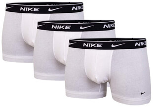 Meeste aluspüksid Nike TRUNK, 3 paari, valged 0000KE1008 MED 43007 hind ja info | Meeste aluspesu | kaup24.ee