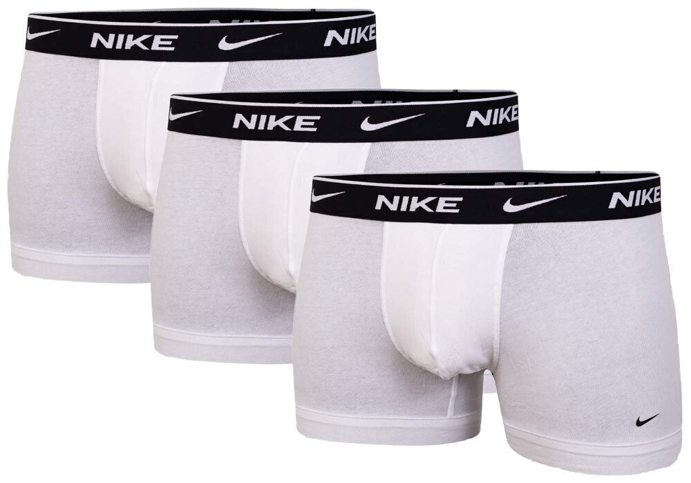 Meeste aluspüksid Nike TRUNK, 3 paari, valged 0000KE1008 MED 43007 цена и информация | Meeste aluspesu | kaup24.ee