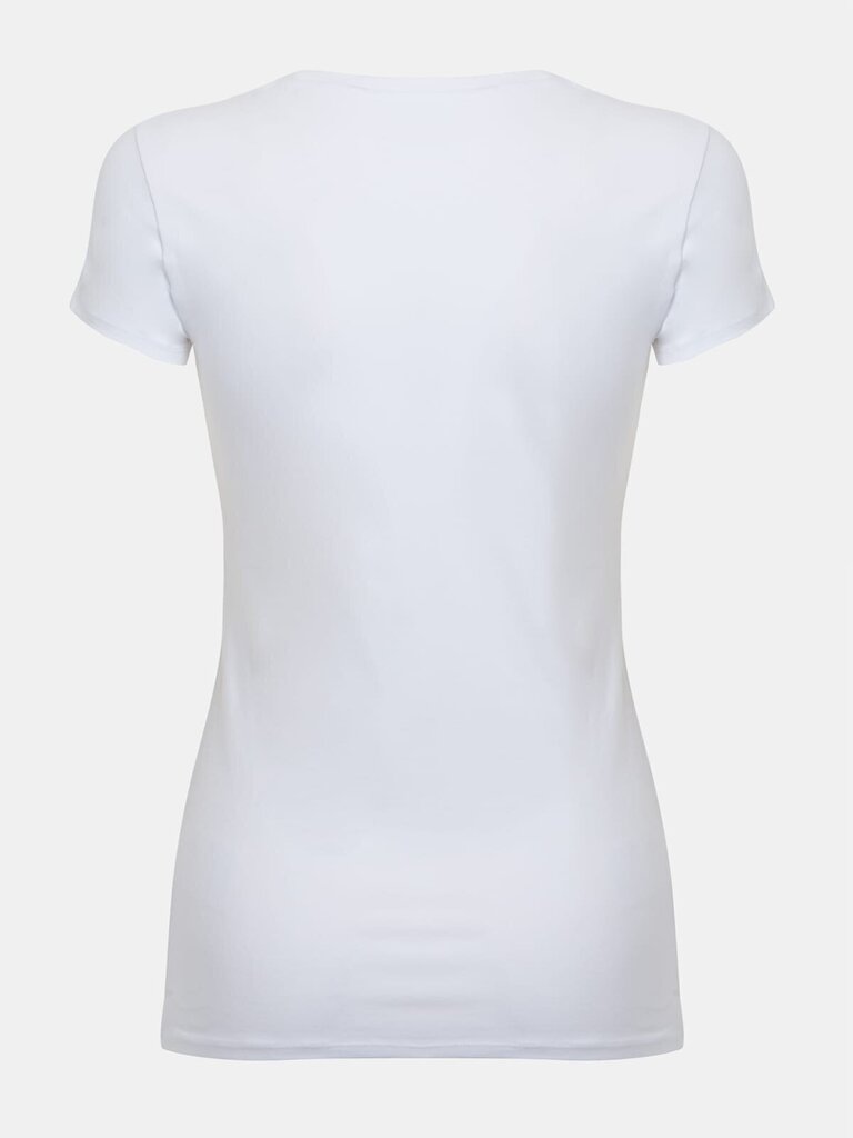 Guess naiste T-särk T-SHIRT SS EYELET FLORAL LOG WHITE W2GI31KA0Q1 G011 43552 цена и информация | Naiste T-särgid, topid | kaup24.ee