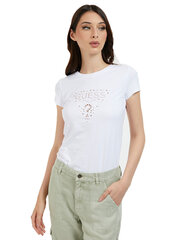 Guess naiste T-särk T-SHIRT SS EYELET FLORAL LOG WHITE W2GI31KA0Q1 G011 43552 hind ja info | Naiste T-särgid, topid | kaup24.ee