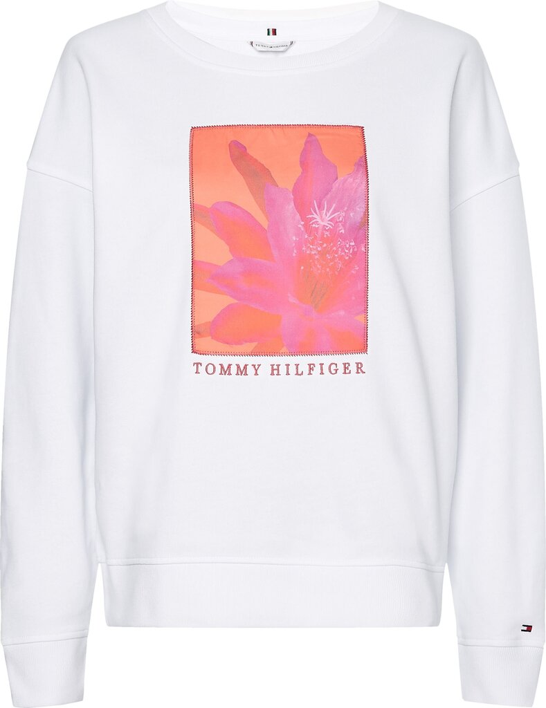 Tommy Hilfiger naiste dressipluus RLX FLORAL OPEN-NK SWEATSHIRT WHITE WW0WW33496 YCF 43711 hind ja info | Naiste kampsunid | kaup24.ee