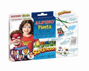 Набор для грима Alpino Fiesta Super Heroes, 6 цветов x 5г цена и информация | Карнавальные костюмы | kaup24.ee