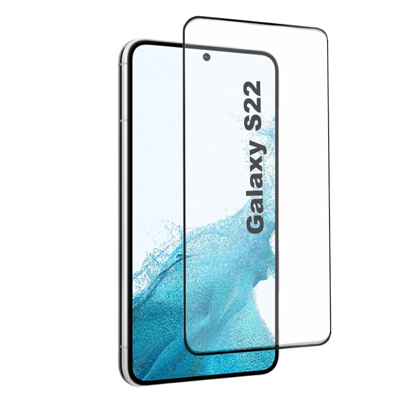 Ekraani kaitseklaas telefonile Samsung Galaxy S22 (Fingerprint Sensitive) 5D SuperThin hind ja info | Ekraani kaitsekiled | kaup24.ee