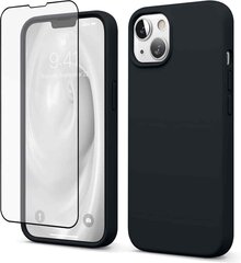 Силиконовый чехол SoundBerry для Apple iPhone 13 (real liquide silicone), space grey + защита из закаленного стекла Superior 5D цена и информация | Чехлы для телефонов | kaup24.ee