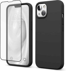 Силиконовый чехол SoundBerry для Apple iPhone 13 (real liquide silicone), space grey + защита из закаленного стекла Superior 5D цена и информация | Чехлы для телефонов | kaup24.ee