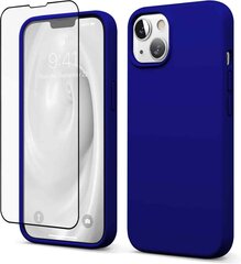 Силиконовый чехол SoundBerry для Apple iPhone 13 (real liquide silicone), space grey + защита из закаленного стекла Superior 5D цена и информация | Чехлы для телефонов | kaup24.ee