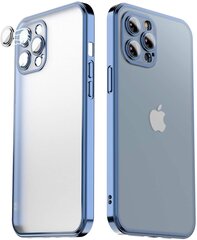 Matte transparent soft case camera protection (electroplated) Apple iPhone 13 , sinine- Far Peak Blue hind ja info | Telefoni kaaned, ümbrised | kaup24.ee