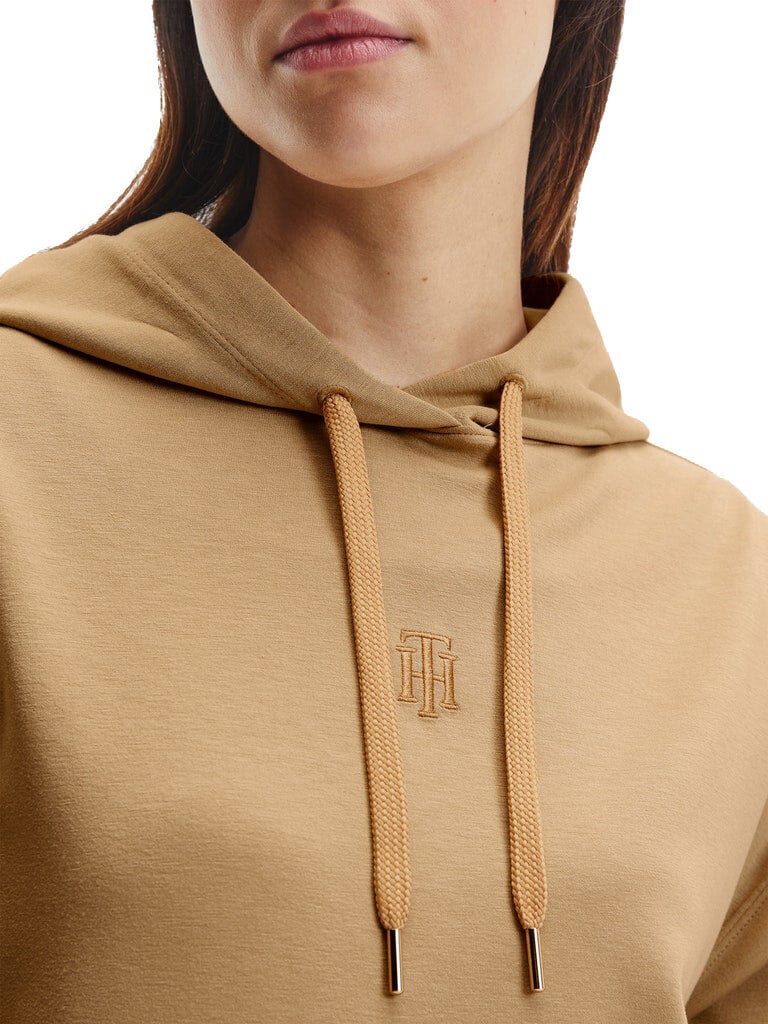 Naiste dressipluus Tommy Hilfiger RELAXED INTERLOCK HOODIE BEIGE WW0WW33915 AEG 45804 hind ja info | Naiste kampsunid | kaup24.ee