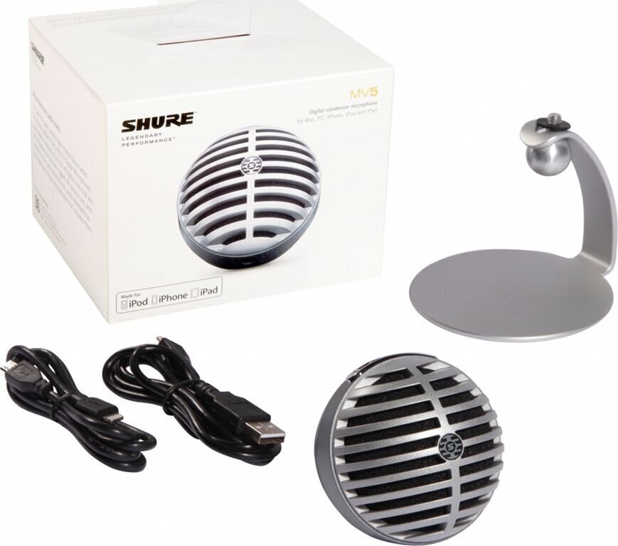 Digitaalne kondensaatormikrofon Shure MV5-A-LTG hind ja info | Mikrofonid | kaup24.ee