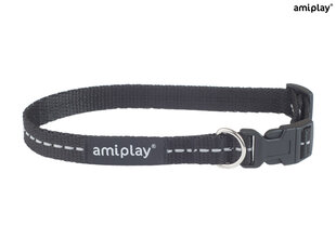 Amiplay reguleeritav kaelarihm Reflective, S, must hind ja info | Kaelarihmad ja traksid koertele | kaup24.ee