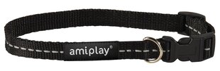 Amiplay reguleeritav kaelarihm Reflective, M, must hind ja info | Kaelarihmad ja traksid koertele | kaup24.ee