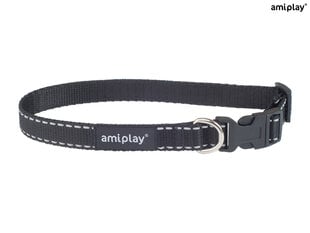 Amiplay reguleeritav kaelarihm Reflective, XL, must hind ja info | Kaelarihmad ja traksid koertele | kaup24.ee