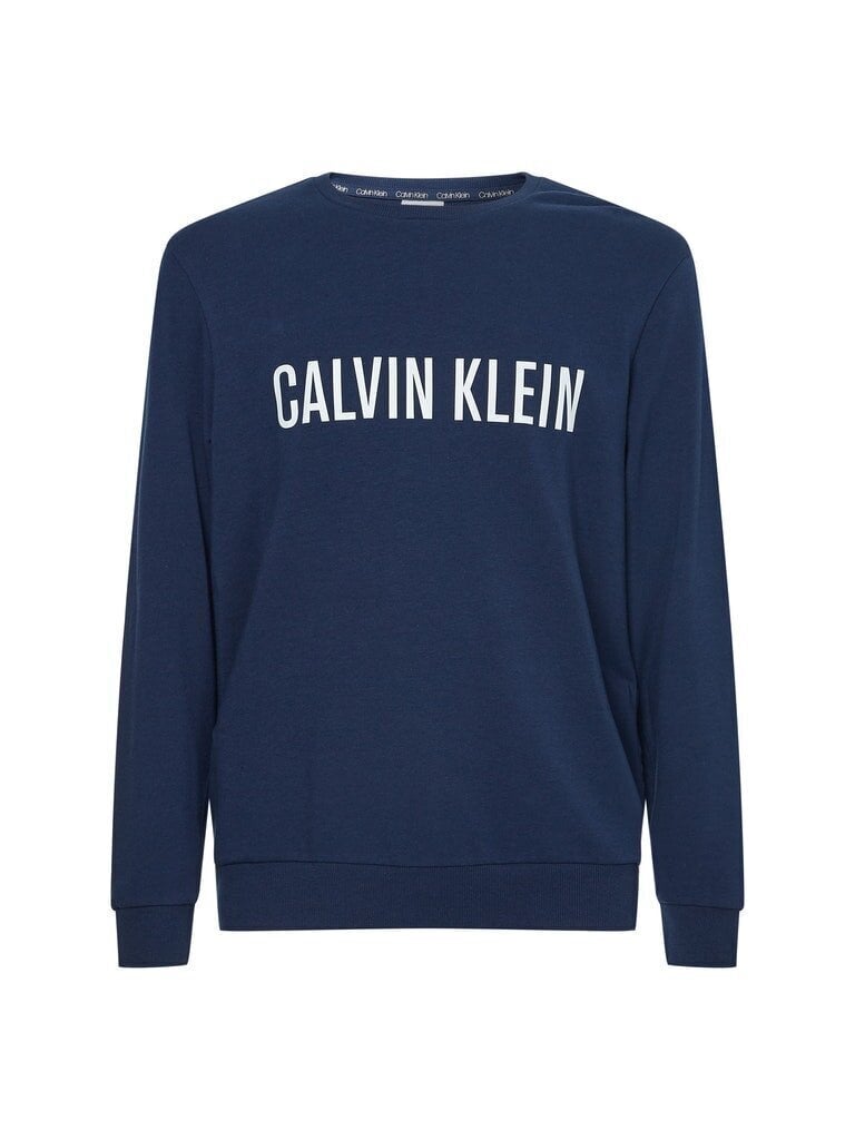 Meeste T-särk Calvin Klein SWEATSHIRT L/S, tumesinine 000NM1960E 8SB 42544 цена и информация | Meeste T-särgid | kaup24.ee