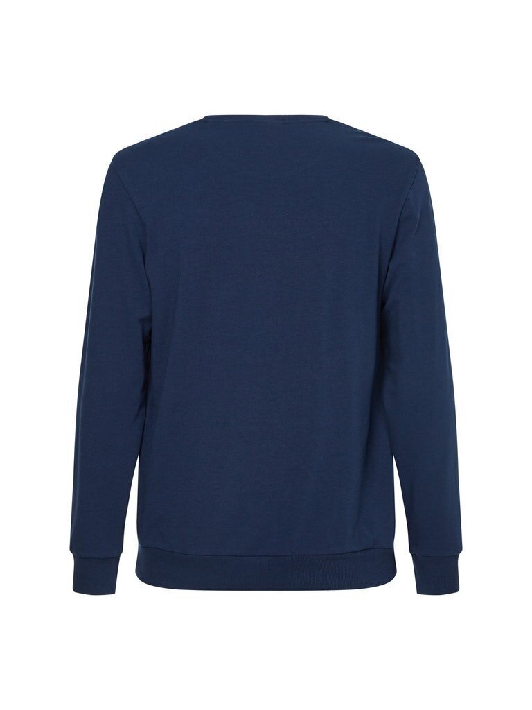 Meeste T-särk Calvin Klein SWEATSHIRT L/S, tumesinine 000NM1960E 8SB 42544 цена и информация | Meeste T-särgid | kaup24.ee