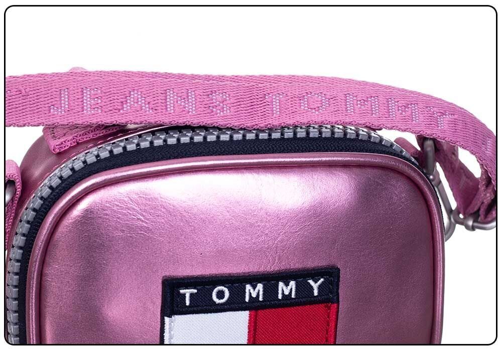 Naiste käekott Tommy Hilfiger MINI TJW HERITAGE NANO BAG ROOSA AW0AW09887 TOU 37806 hind ja info | Naiste käekotid | kaup24.ee