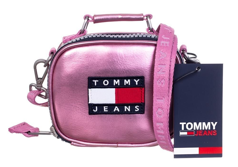 Naiste käekott Tommy Hilfiger MINI TJW HERITAGE NANO BAG ROOSA AW0AW09887 TOU 37806 hind ja info | Naiste käekotid | kaup24.ee