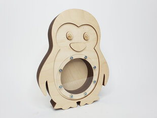 Деревянная копилка в форме пингвина для детей цена и информация | Оригинальные копилки | kaup24.ee