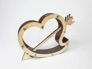 Стеклянная копилка в форме сердца со стрелой цена и информация | Оригинальные копилки | kaup24.ee