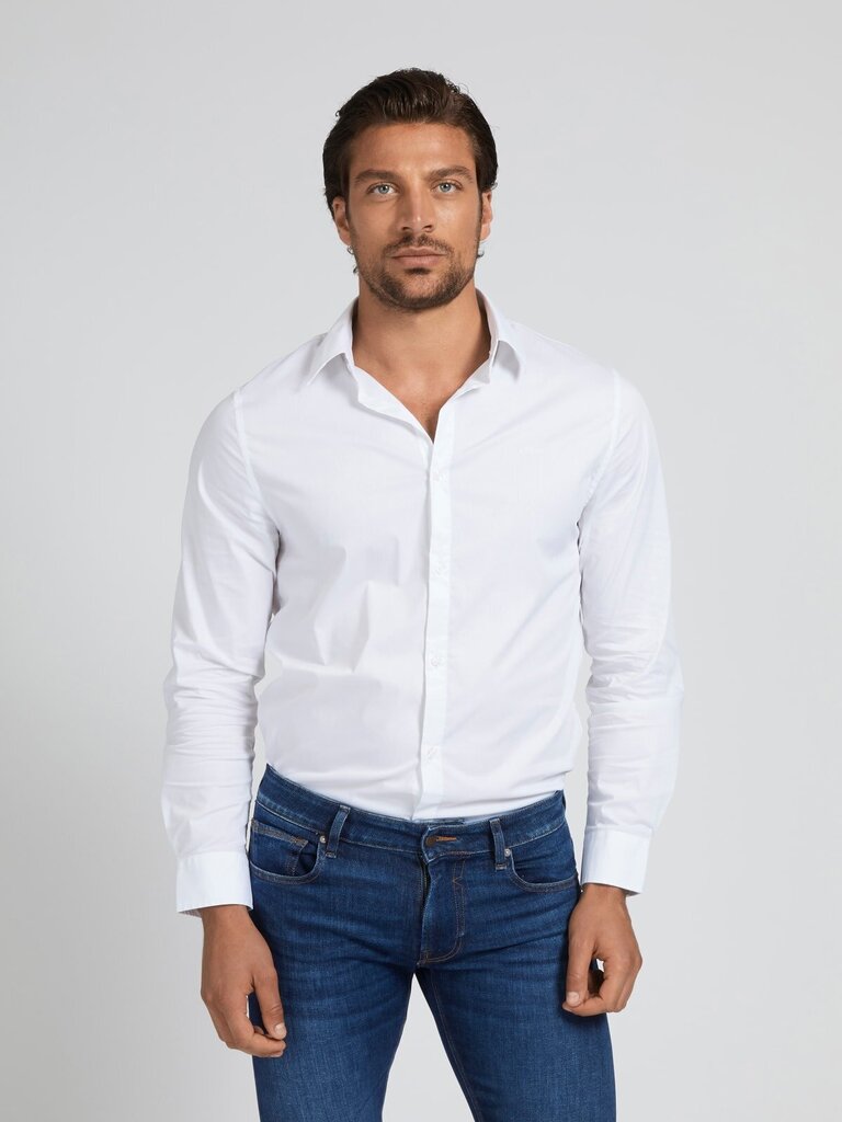 Guess meeste särk LS SUNSET SHIRT WHITE M1YH20W7ZK1 G011 43827 hind ja info | Meeste särgid ja triiksärgid | kaup24.ee