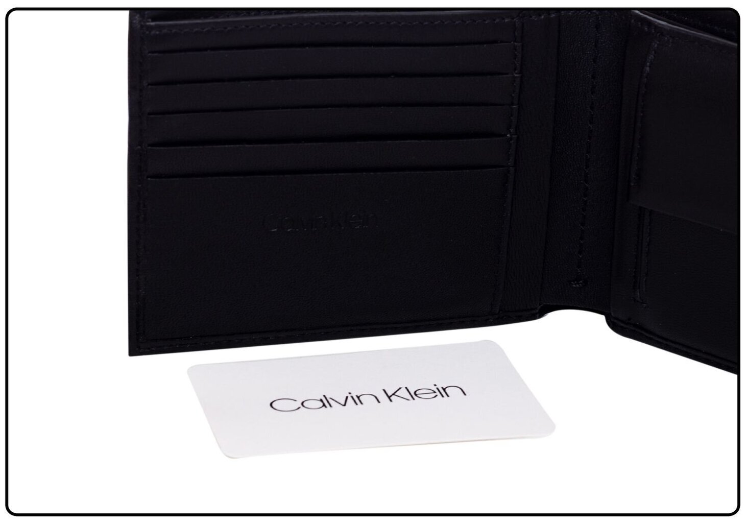 Meeste rahakott Calvin Klein SMOOTH PLAQUE 5 CC BLACK K50K504299 001 35821 hind ja info | Meeste rahakotid | kaup24.ee