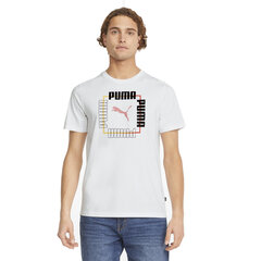 Puma meeste T-särk BOX TEA WHITE 848565 02 43754 hind ja info | Meeste T-särgid | kaup24.ee