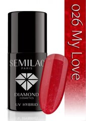 Hübriidküünelakk Semilac 026 My Love, 7 ml цена и информация | Лаки для ногтей, укрепители для ногтей | kaup24.ee