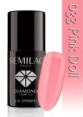 Hübriidküünelakk Semilac 033 Pink Doll, 7 ml