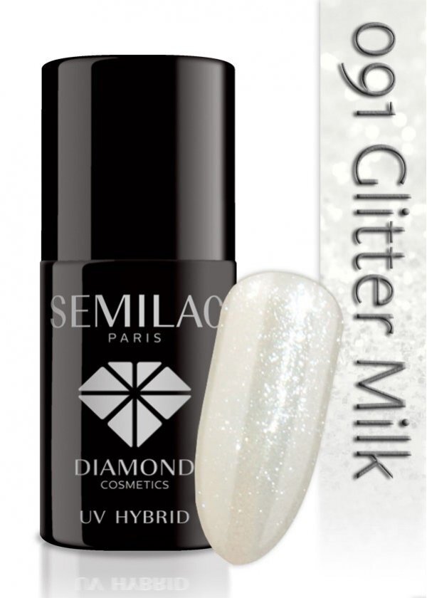 Hübriidküünelakk Semilac 091 Glitter Milk, 7 ml цена и информация | Küünelakid, küünetugevdajad | kaup24.ee