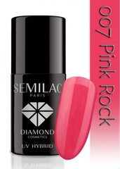 Kauapüsiv hübriidküünelakk Semilac 007 Pink Rock, 7ml цена и информация | Лаки для ногтей, укрепители для ногтей | kaup24.ee