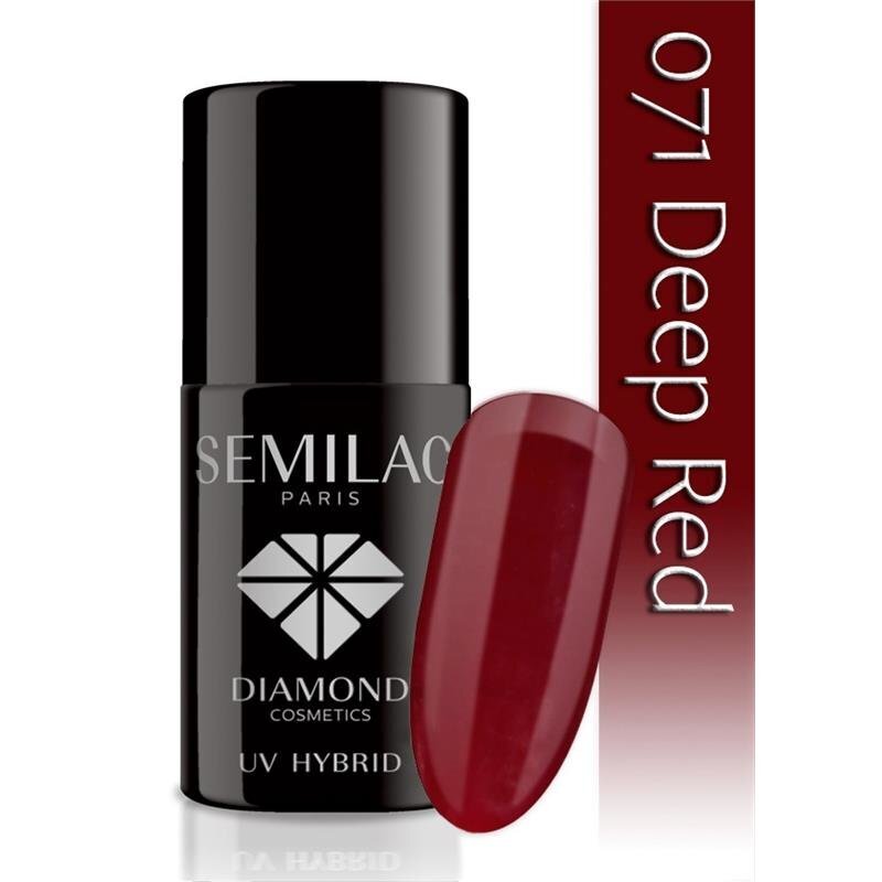 Hübriidküünelakk Semilac 071 Deep Red, 7 ml hind ja info | Küünelakid, küünetugevdajad | kaup24.ee